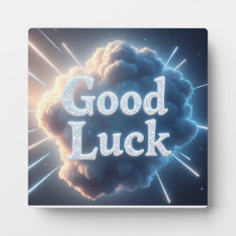 Viel Glück — Glühende Cloud-Typografie mit Light B Fotoplatte