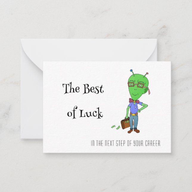 Viel Glück Gratulationen Cards für neue Arbeit Mitteilungskarte (Vorderseite)