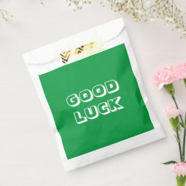 Viel Glück-grün-weiß-moderne Typografie Geschenktütchen