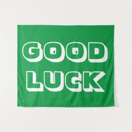 Viel Glück, grün weiß Wandteppich