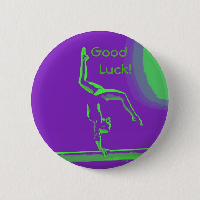 Viel Glück Gymnastknopf Button (Vorderseite)