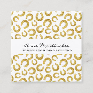 Viel Glück Horseshos Square Business Card Quadratische Visitenkarte