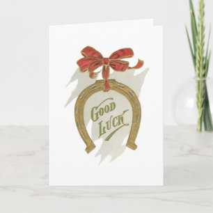 Viel Glück Hufeisen mit Blindfarben innen Karte