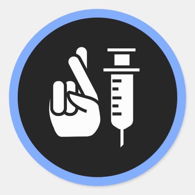 Viel Glück-Impfstoffe - Arzt Runder Aufkleber (Vorderseite)