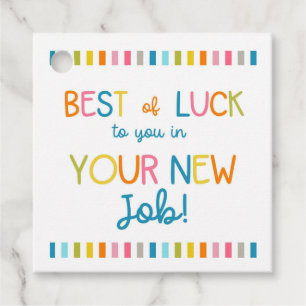 viel Glück in neuen Job-Tags Geschenkanhänger
