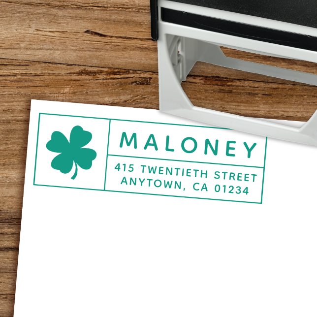 Viel Glück Irish Vierblättriges Kleeblatt | RÜCKSE Permastempel (Von Creator hochgeladen)