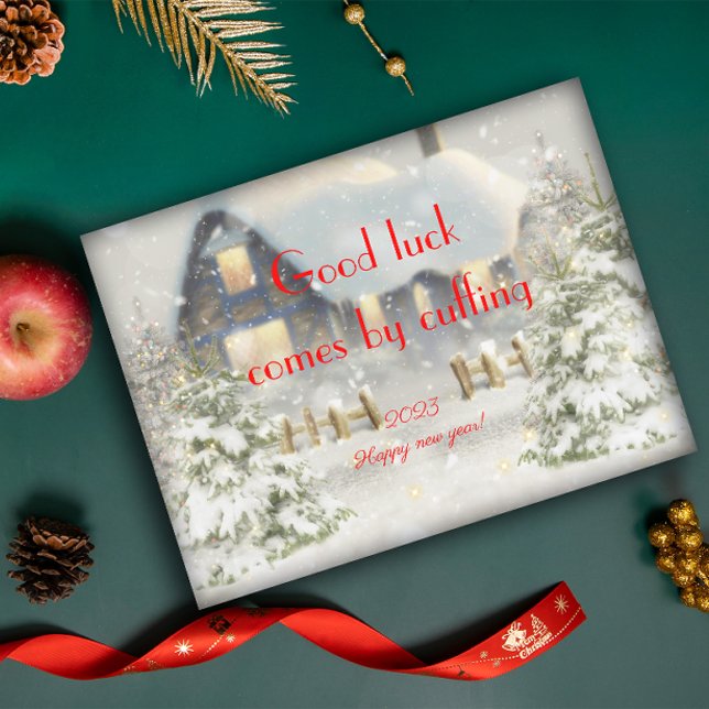 Viel Glück kommt durch Kuffeln des neuen Jahrespos Poster (Von Creator hochgeladen)