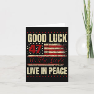 Viel Glück Live in Peace Funny Donald Trump Zitat  Karte