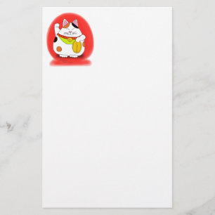 Viel Glück Maneki Neko Briefpapier