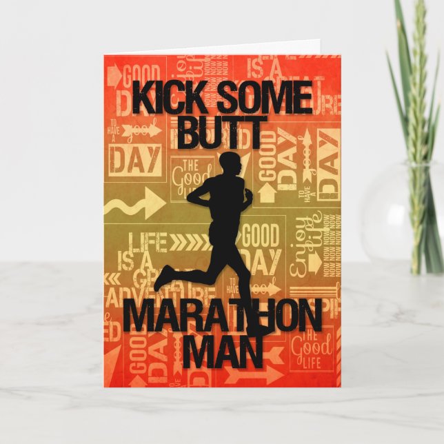 Viel Glück Marathon Man Kick Einige Hintern Karte (Vorderseite)