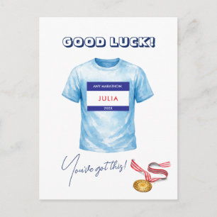Viel Glück Marathonläufer Sportler Sportlerin Postkarte