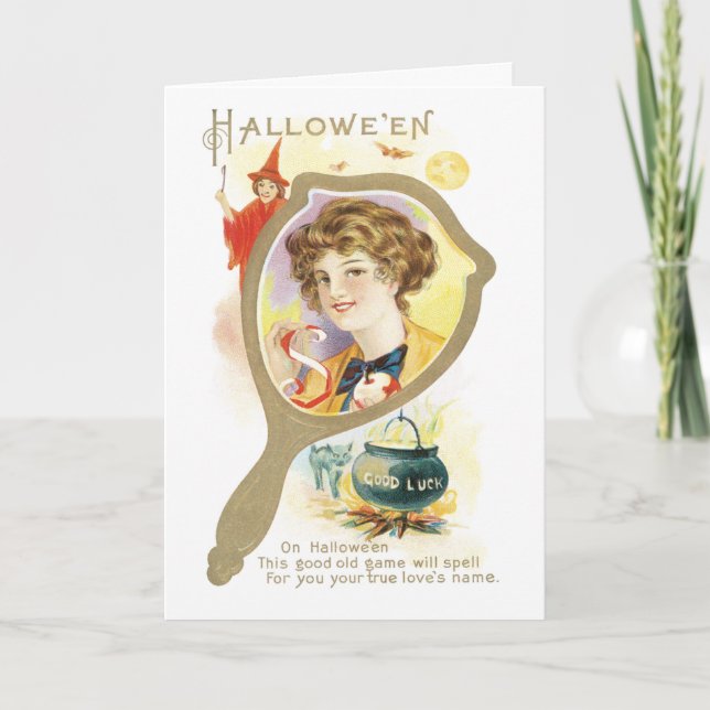 Viel Glück Mirror Vintag Card Karte (Vorderseite)