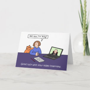 viel Glück mit dem Video-Interview Karte