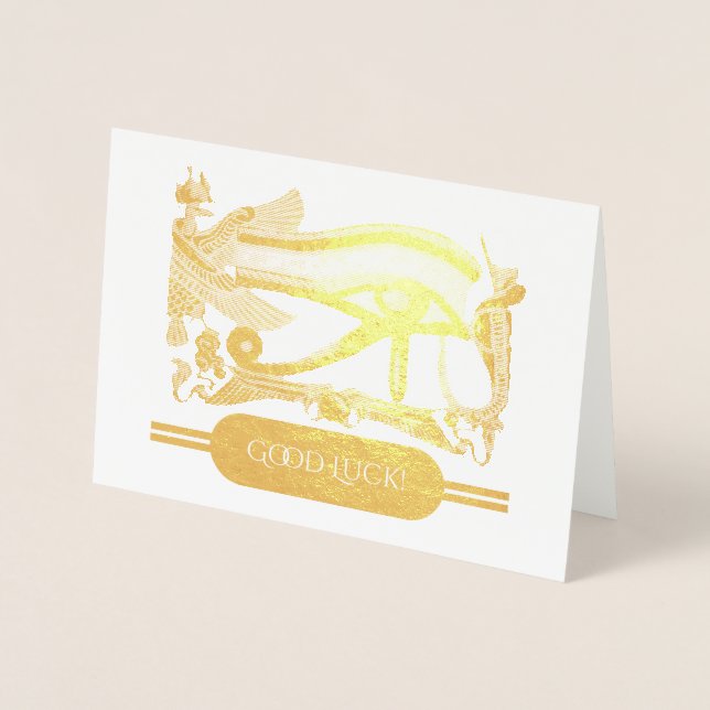 Viel Glück mit Horus-viel Glück-Charme Folienkarte (Vorderseite)