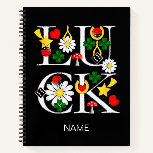 Viel Glück Notizbuch (Vorderseite)