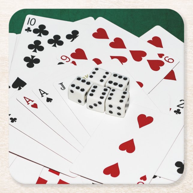 Viel Glück Rechteckiger Pappuntersetzer (Vorderseite)