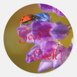 Viel Glück! Runder Aufkleber