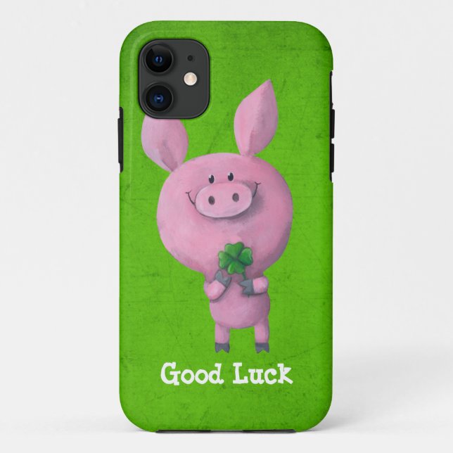 Viel Glück-Schwein Case-Mate iPhone Hülle (Rückseite)