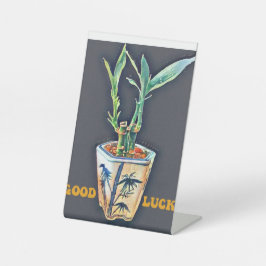 Viel Glück Sockelschild