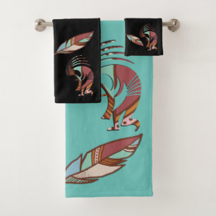 Viel Glück Southwestern Kokopelli Badhandtuch Set