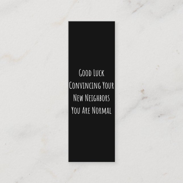 Viel Glück überzeugen Sie Ihre neuen Nachbarn Treuekarte (Vorderseite)