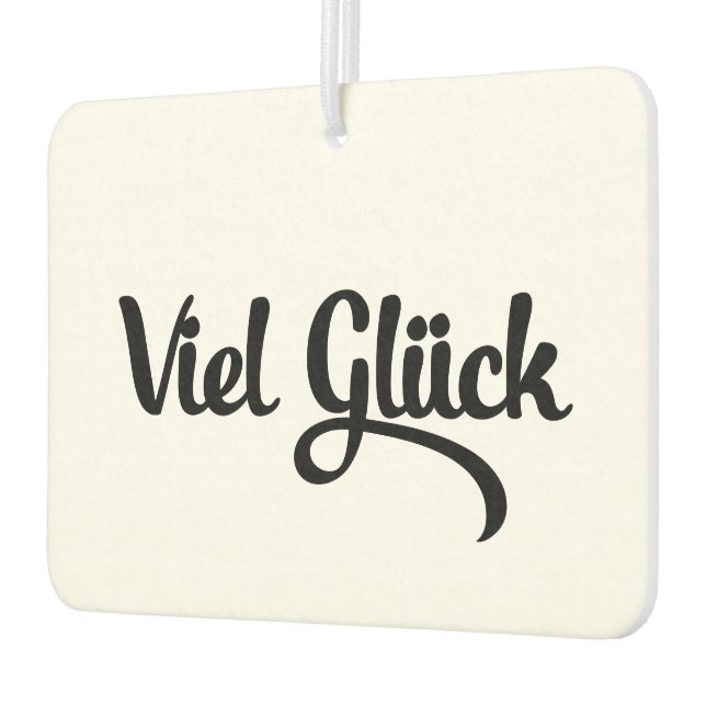Viel Glück | Viel Glück Deutsch Autolufterfrischer (Links)