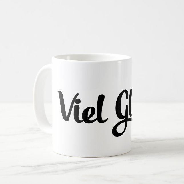 Viel Glück | Viel Glück Deutsch Kaffeetasse (Vorderseite Links)