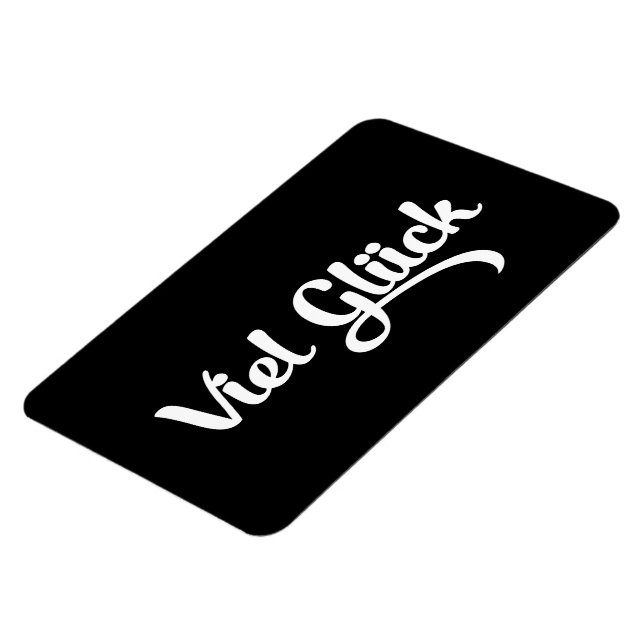 Viel Glück | Viel Glück Deutsch Magnet (Linke Seite)
