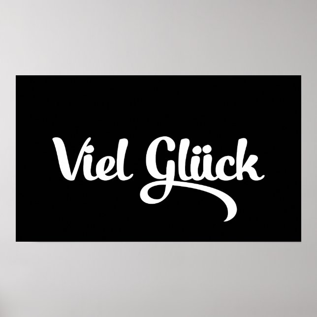 Viel Glück | Viel Glück Deutsch Poster (Vorne)
