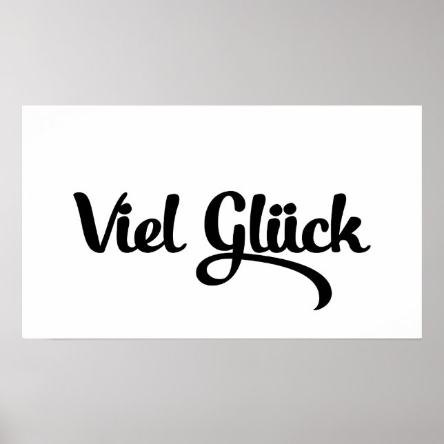 Viel Glück | Viel Glück Deutsch Poster (Vorne)