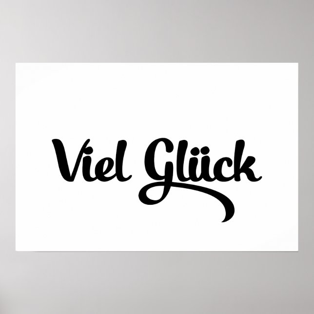 Viel Glück | Viel Glück Deutsch Poster (Vorne)