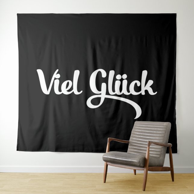 Viel Glück | Viel Glück Deutsche Sprache Wandteppich (Beispiel (Horizontal))