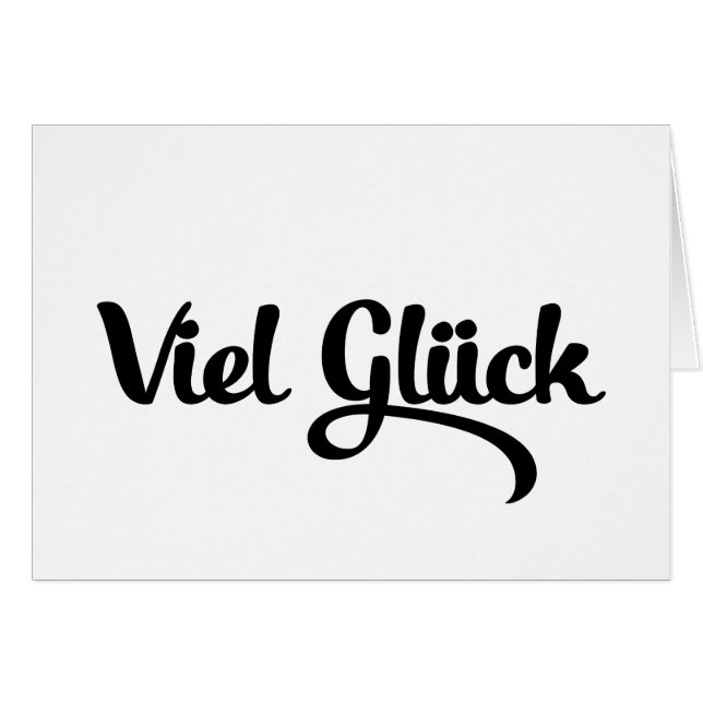 Viel Glück | Viel Glück Deutschsprachige Karte (Vorderseite (Horizontal))