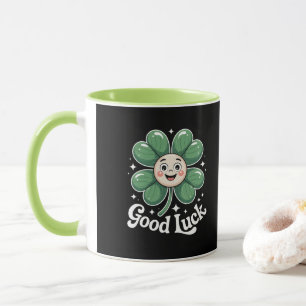 Viel Glück Vierblättriges Kleeblatt Tasse