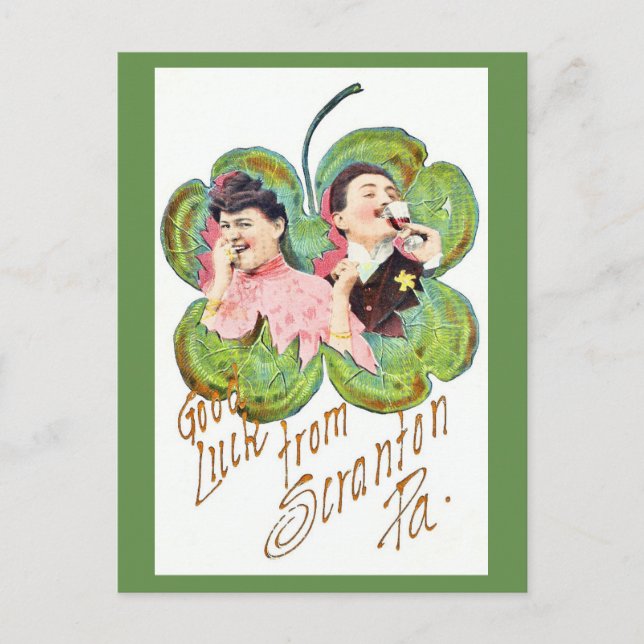 Viel Glück von Scranton PA-Post-Karte Postkarte (Vorderseite)