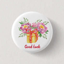 Viel Glück Watercolor-Pfannkuchen Niedlich Button