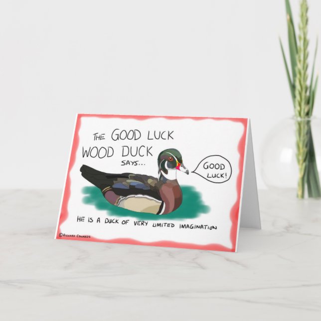 Viel Glück Wood Duck Card Karte (Vorderseite)