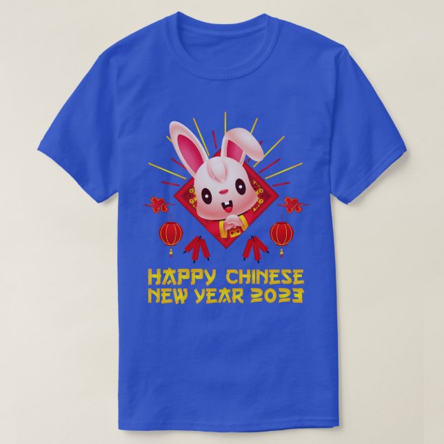 Viel Glück Zodiac Happy Chinese New Year of the Ra T-Shirt (Design vorne)