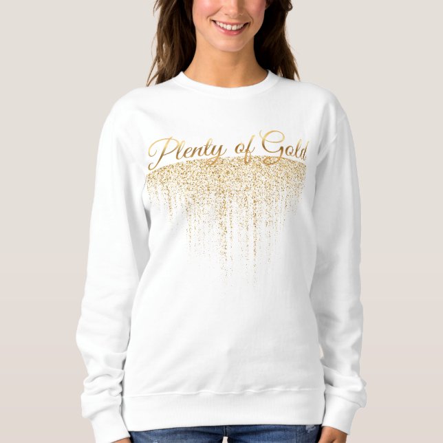 Viel Gold Glänzendes Gold Sweatshirt (Vorderseite)