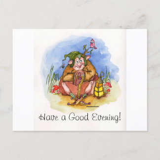 Viel guten Abend! Feiertagspostkarte