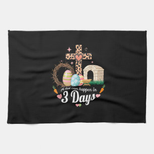 Viel kann in 3 Tagen geschehen zu Ostern Jesus rel Geschirrtuch