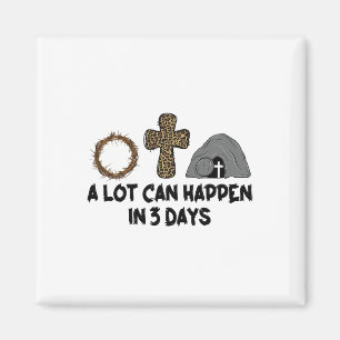 Viel kann in 3 Tagen Vintag Christlich passieren Magnet