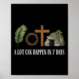 Viel kann in 7 Tagen glücklicher Ostertag Christus Poster