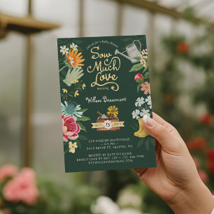 Viel Liebe Baby in Bloom Garden Baby Dusche Einladung