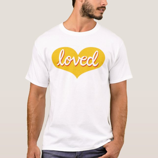 VIEL LIEBE - Gelbe Liebe Herz - Männer T-Shirt (Vorderseite)