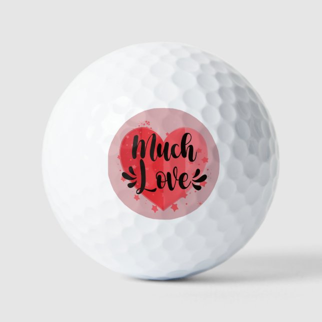 Viel Liebe, großes Herz Golfball (Vorderseite)