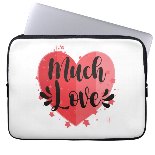 Viel Liebe, großes Herz Laptopschutzhülle (Vorderseite)