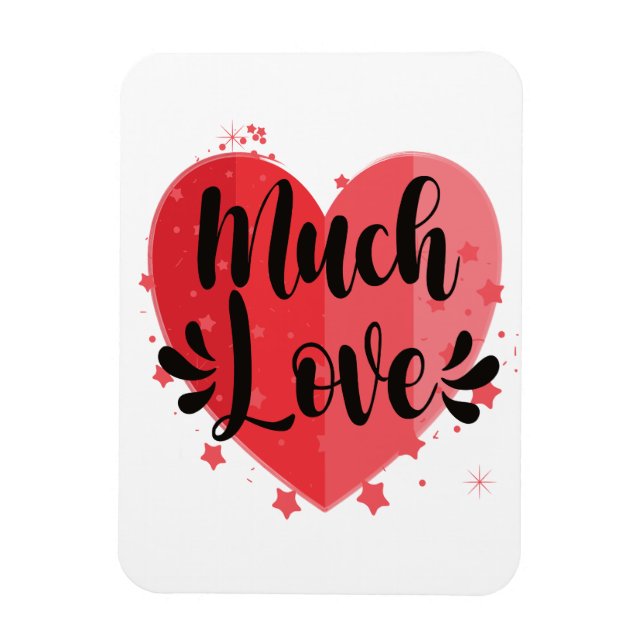 Viel Liebe, großes Herz Magnet (Vertikal)