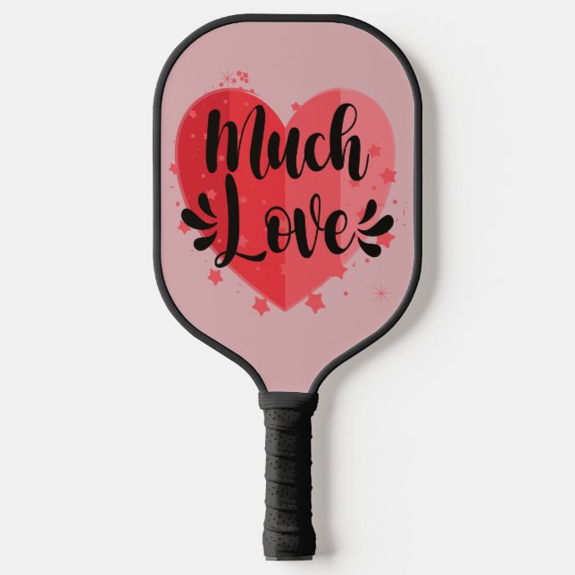 Viel Liebe, großes Herz Pickleball Schläger (Vorderseite)