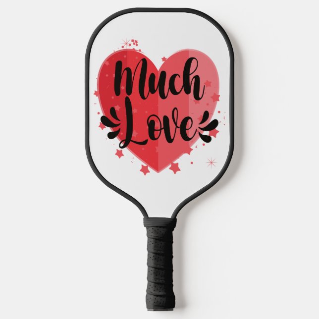 Viel Liebe, großes Herz Pickleball Schläger (Vorderseite)
